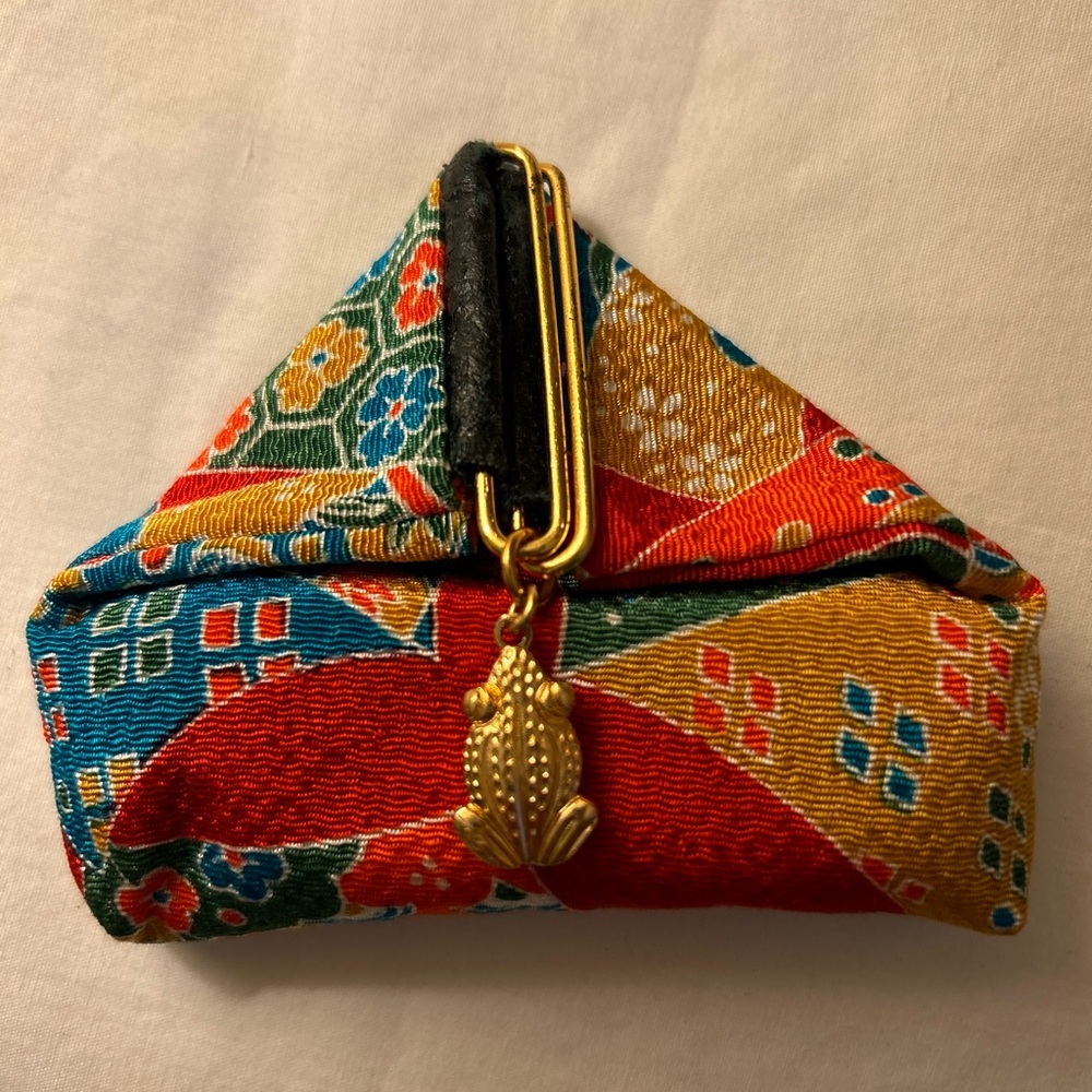 Jewelry Pouch with Gold Frog Charm